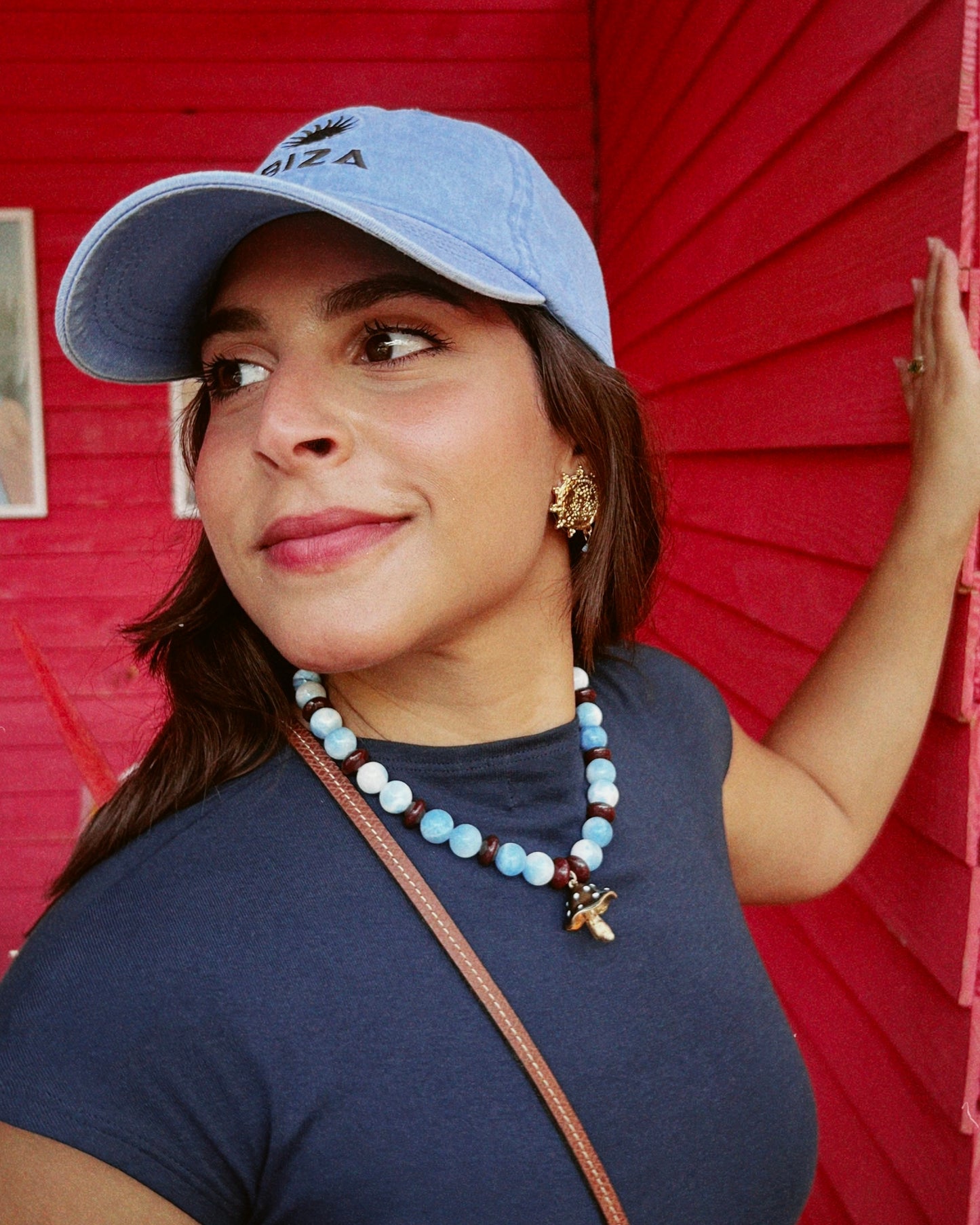 Alice in wonderland mushroom necklace
