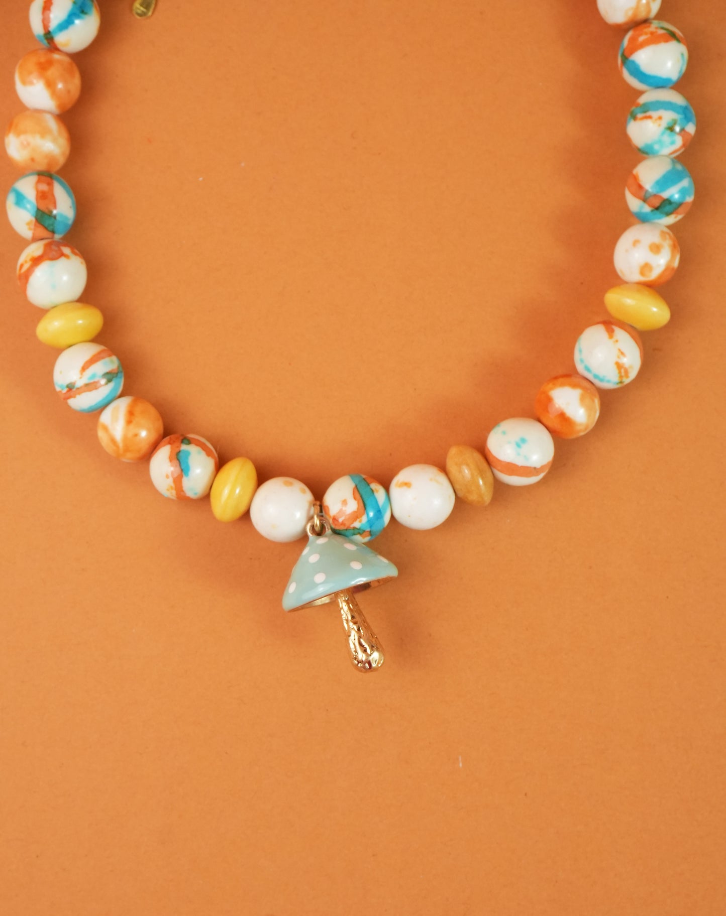 Alice in wonderland mushroom necklace