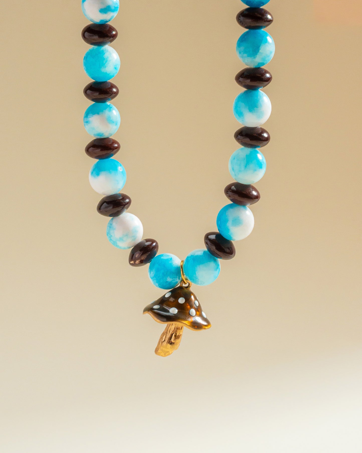 Alice in wonderland mushroom necklace