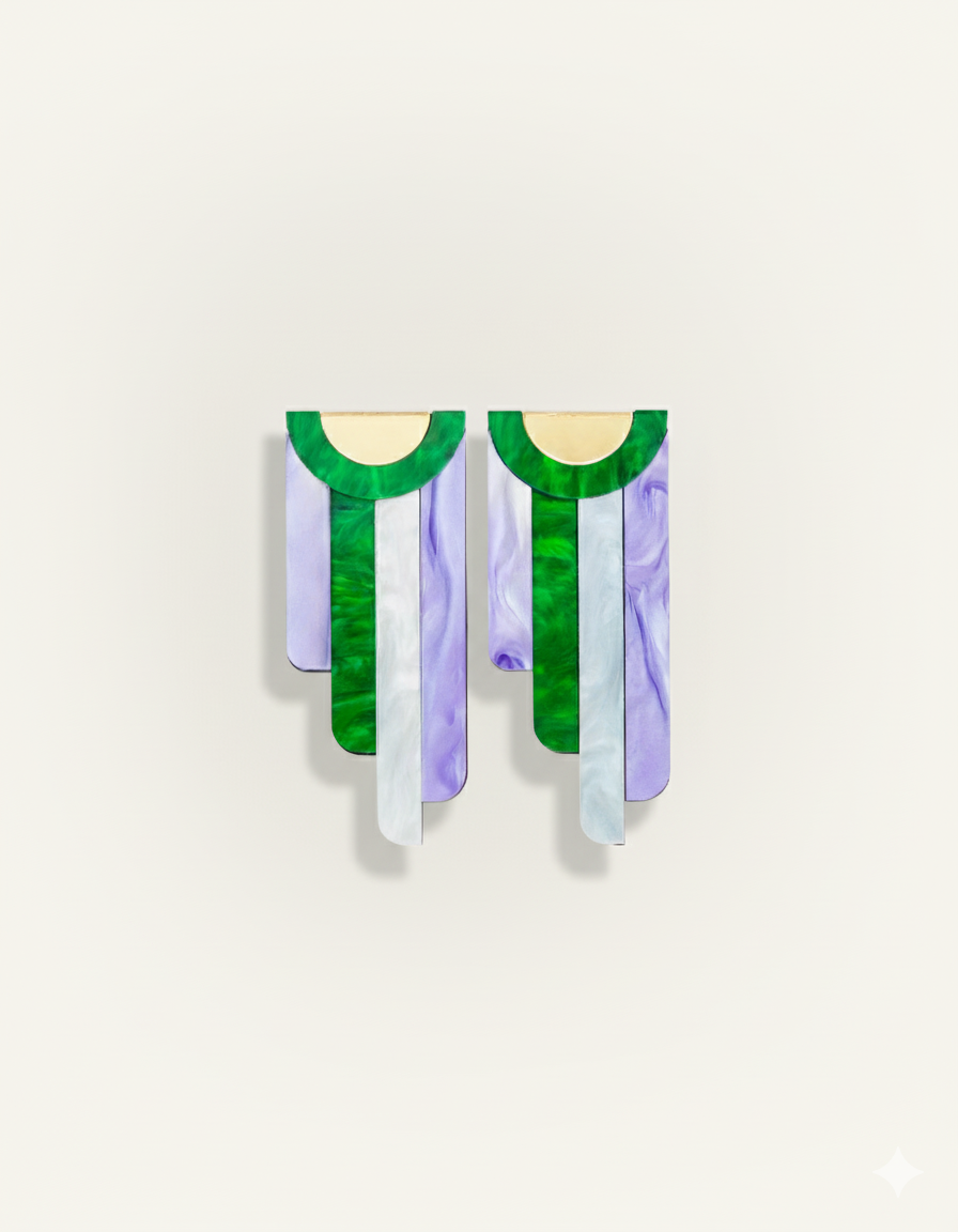 Linetta Purple Earrings