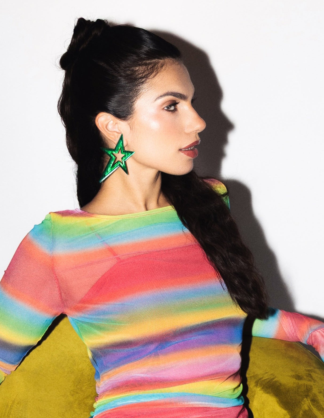 Starry Night Green Earrings