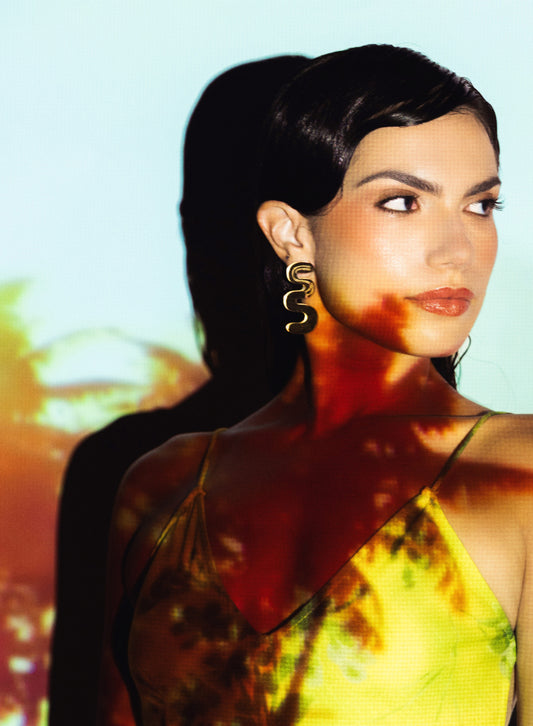 Wavy Golden Earrings