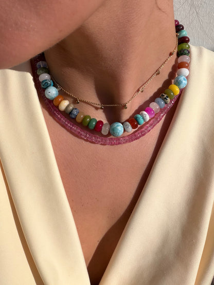 Colorful Larimar Beaded Necklace
