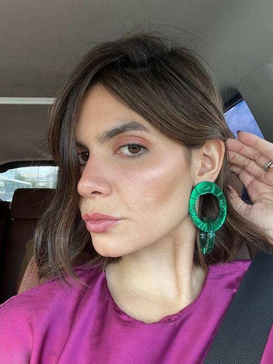 Pendientes verdes Atabey