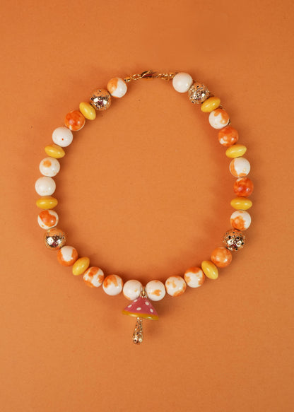 Alice in wonderland mushroom necklace