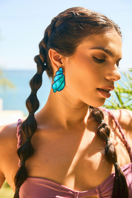 Caracolito Blue Earrings