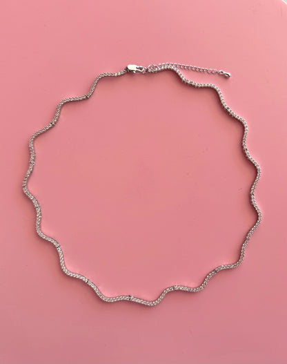 Wavy Silver Necklace