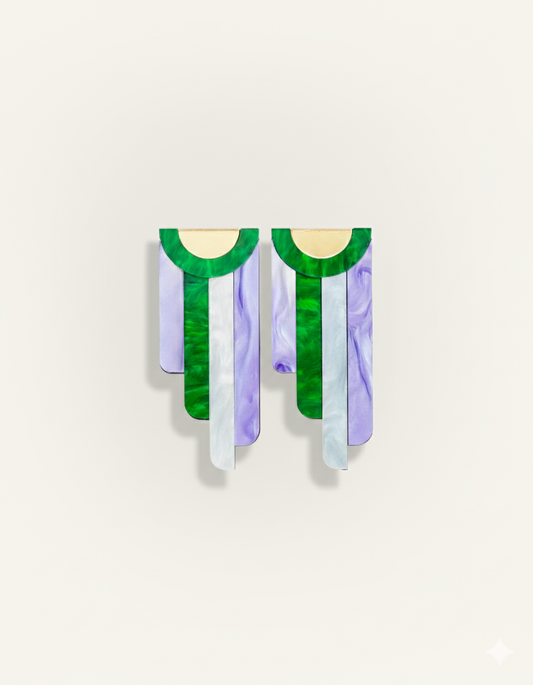 Linetta  Purple Earrings