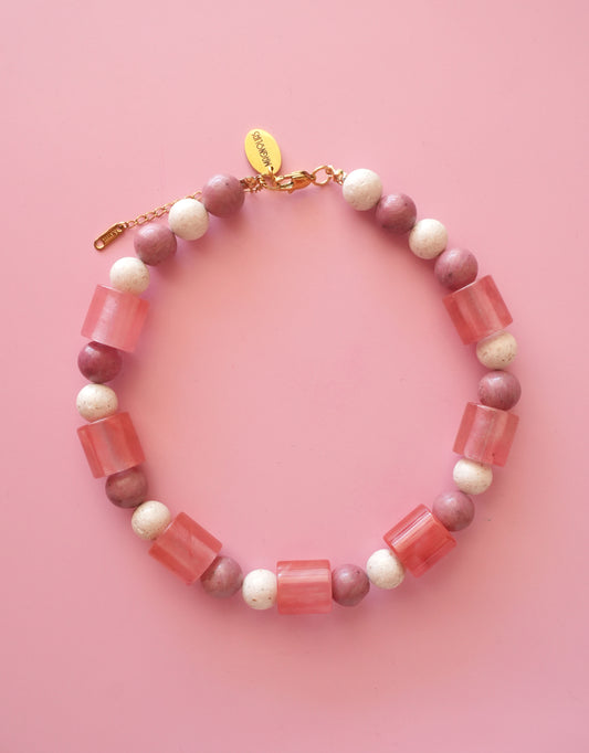 Magnolias Pink Necklace