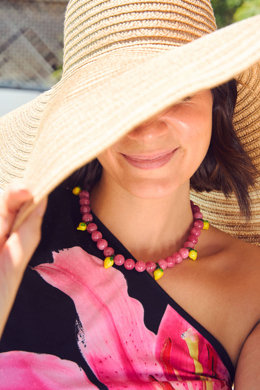 Collar de limonada rosa