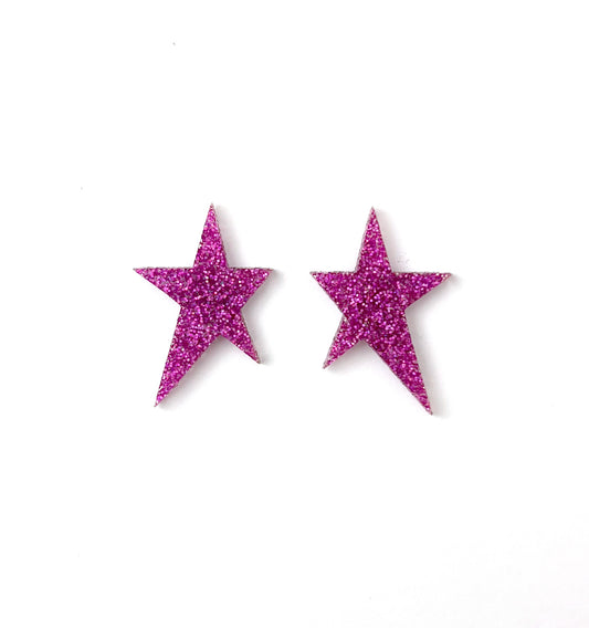 Falling Star Pink Glitter