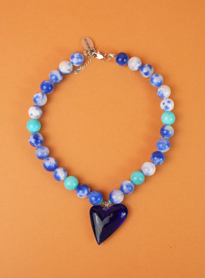 Rose Blue Necklace