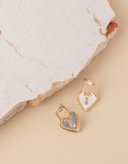 Locked Heart Earrings 925