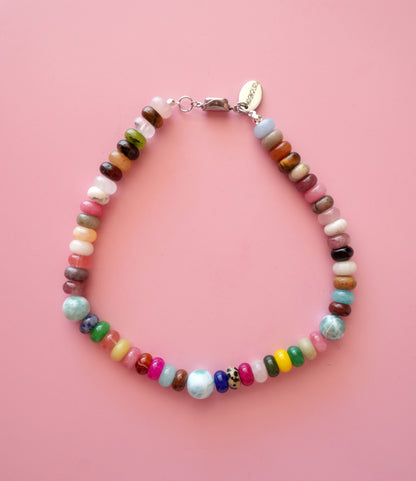 Colorful Larimar Beaded Necklace