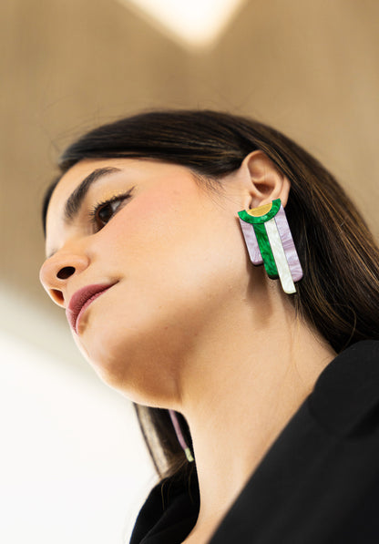 Linetta Purple Earrings