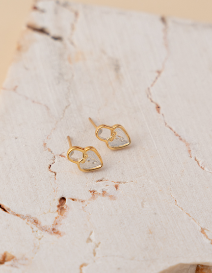 Locked Heart Mini Earrings
