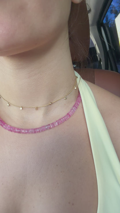 Pink Topaz Necklace