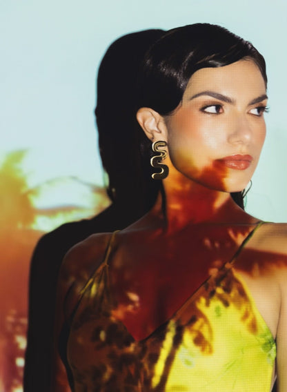 Wavy Golden Earrings