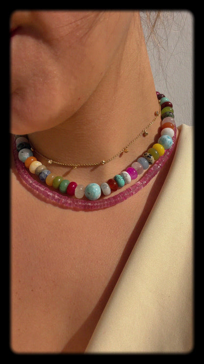 Colorful Larimar Beaded Necklace
